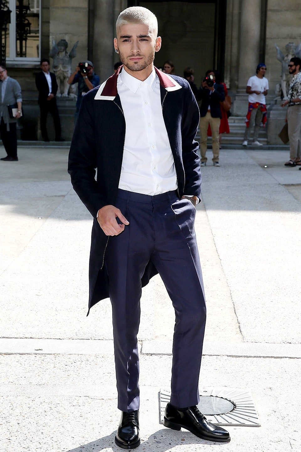Zayn Malik en el Valentino Fashion Show 2015. Fotografía: Pierre Suu/Getty Images