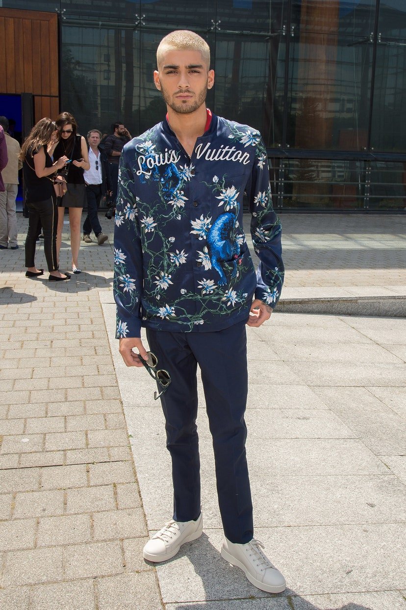 Zayn Malik en el Louis Vuitton Spring/Summer 2016 Menswear Catwalk Show. Fotografía: Stephane Cardinale - Corbis