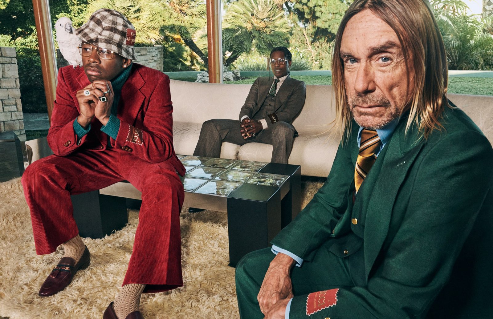 A$AP Rocky, Tyler, The Creator e Iggy Pop en la nueva campaña de Gucci. Fotografía: Harmony Korine
